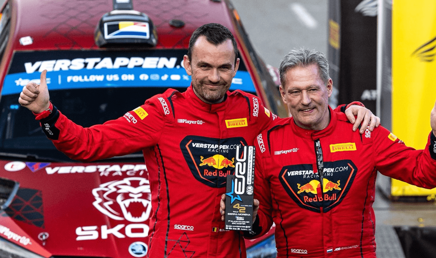 Jos Verstappen brilla en su debut en el Rally Sierra Morena