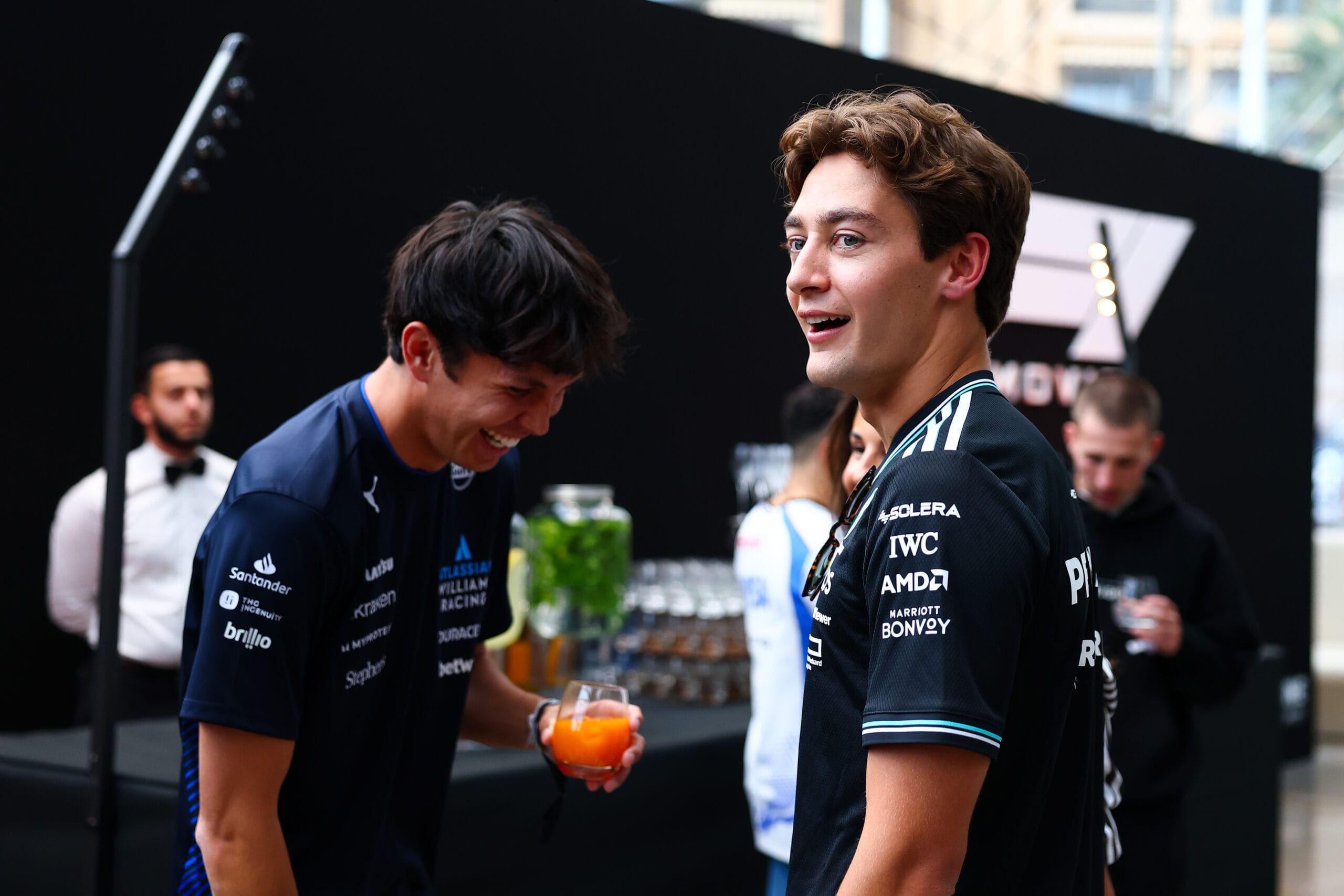 George Russell y Albon cena de reconciliacin en Mnaco