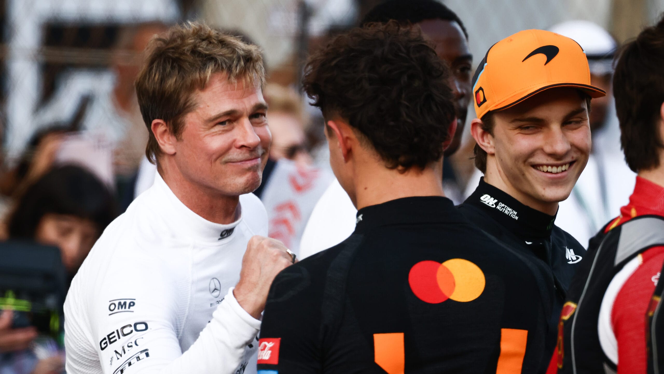 Brad Pitt prueba un F1 de McLaren en Austin