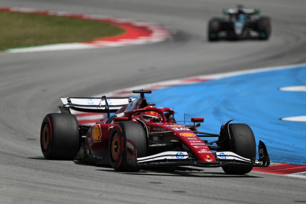 Leclerc Overtakes Verstappen for Podium in Spain