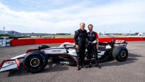 Gene Haas Drives VF-23 at Goodwood Festival of Speed