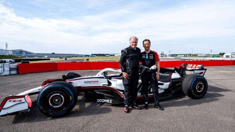 Gene Haas Drives VF-23 at Goodwood Festival of Speed