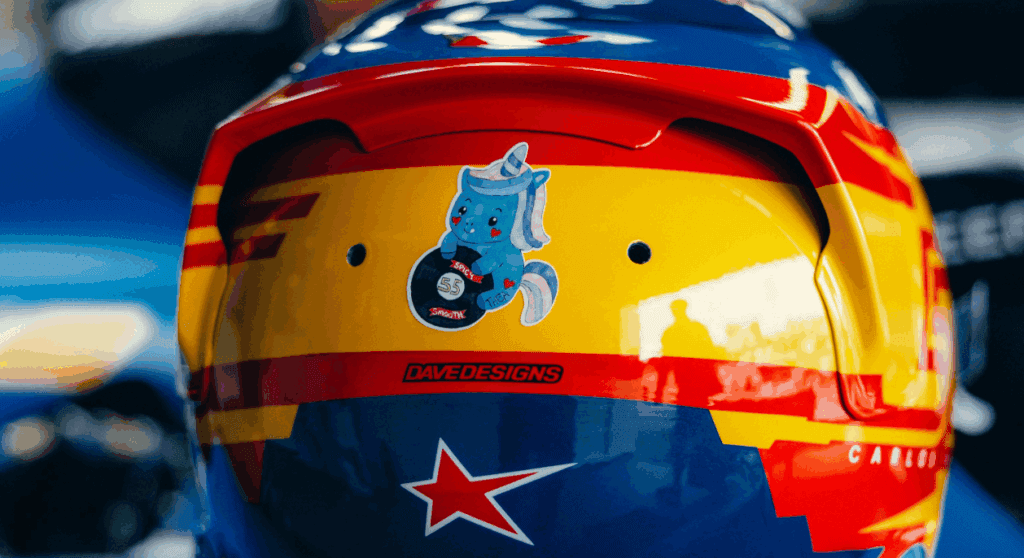 Carlos Sainz's Unicorn Helmet Sparks Baku Podium Magic
