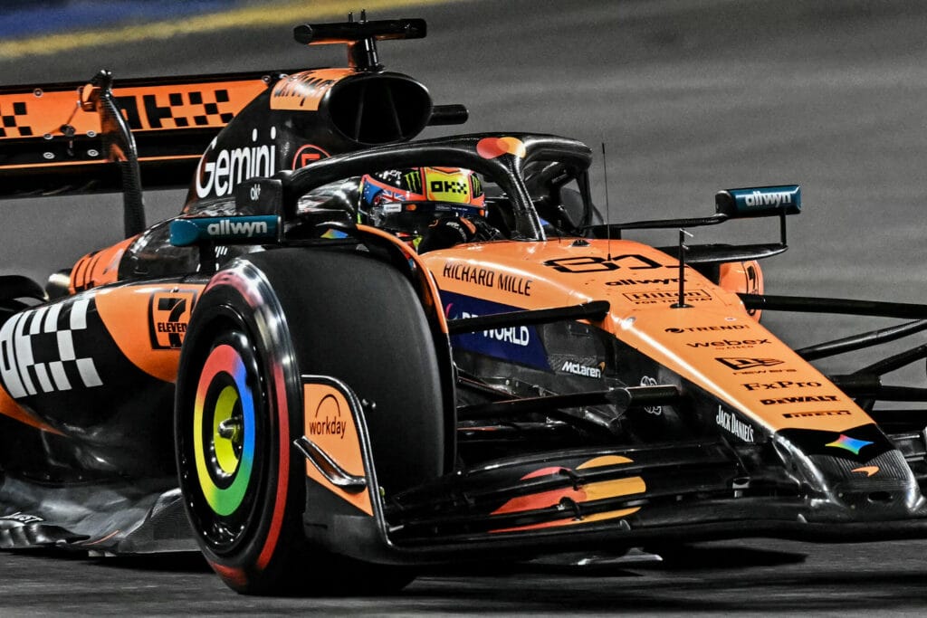 Piastri Secures Third on Singapore Grid Behind Rivals