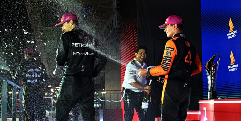 Russell brilla en Singapur McLaren y Verstappen destacan