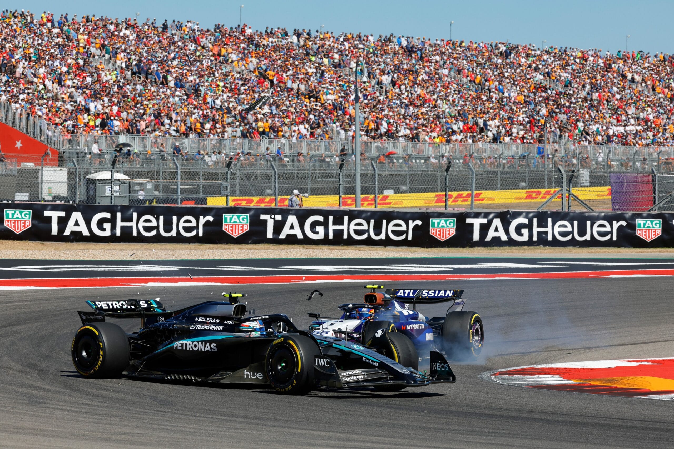 Sainz penalizado tras choque con Antonelli en Austin