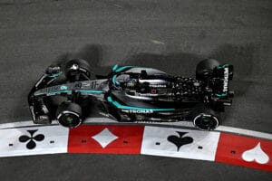 George Russell Battles to P2 in Vegas Despite Issues