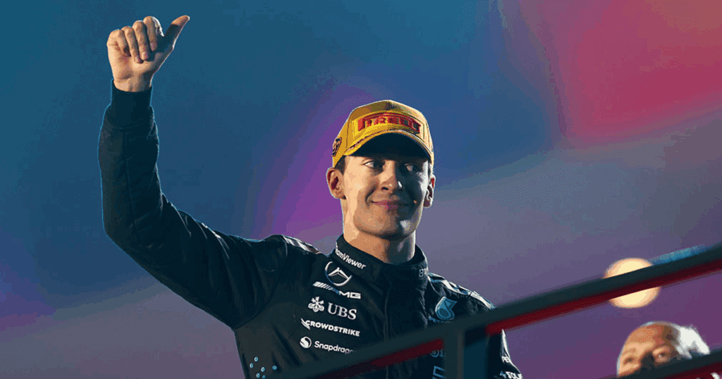 Russell Shines with Third in Thrilling Las Vegas Race