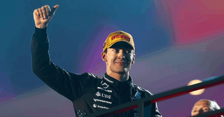 Russell Shines with Third in Thrilling Las Vegas Race