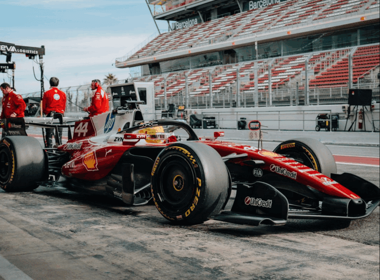 Hamilton Sets Fastest Time in Ferrari SF-26 Debut
