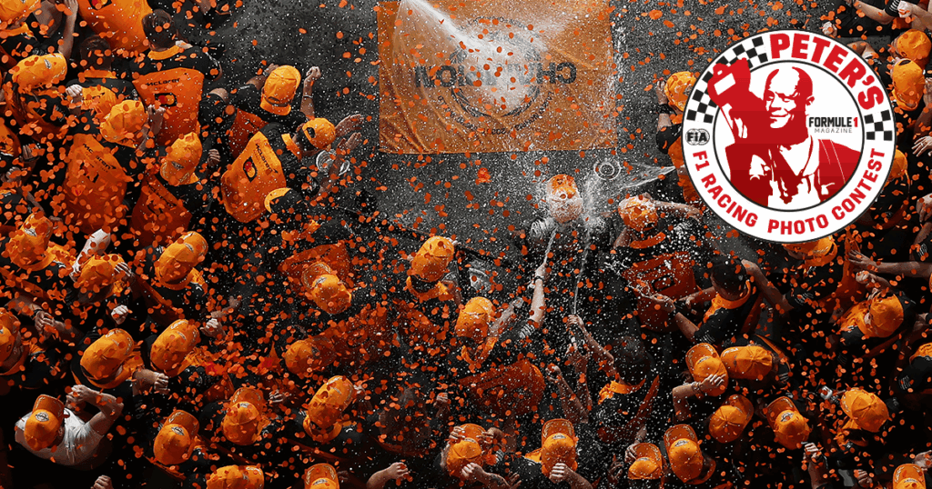 Lando Norris Celebration Photo Wins F1 Contest in Amsterdam